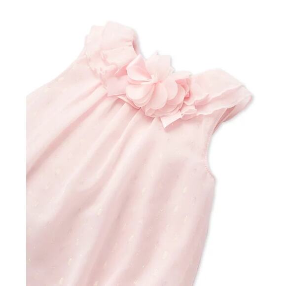 New Little Me 2-Piece 9 month Sparkle Soft Pink Bubble Romper & Headband Set - Picture 8 of 8